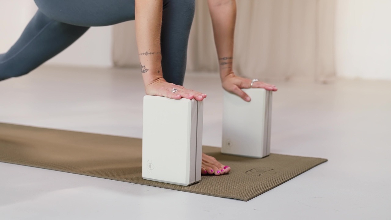 Yoga blok high density asgroen - Lotus